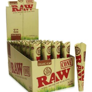 RAW Pre Rolled - Organic Hemp 1¼ Cones - 6/pack