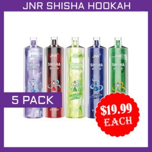 JNR SHISHA HOOKAH – 12000 PUFFS – 5 PACK