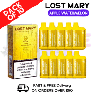 Apple Watermelon - Lost Mary GOLD Box of 10