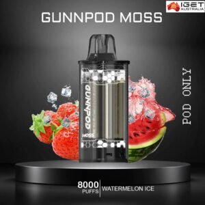 GUNNPOD MOSS – WATERMELON ICE – 8000 PUFFS – POD ONLY