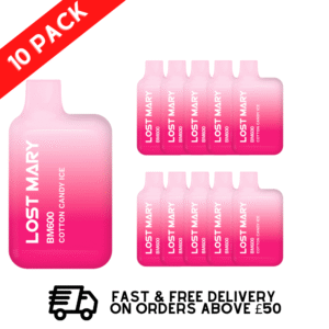 Cotton Candy Ice - Lost Mary 600 Puff Bars Pack Of 10 BM600