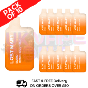 Orange Gummy Bear (NEW) - Lost Mary 600 Puff Bars Pack Of 10 BM600