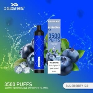 X-QLUSIVE MEGA BLUEBERRY ICE – 3500 PUFFS