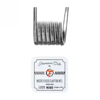 Resistências Micro Fused Clapton MTL NI 80 da Fumytech