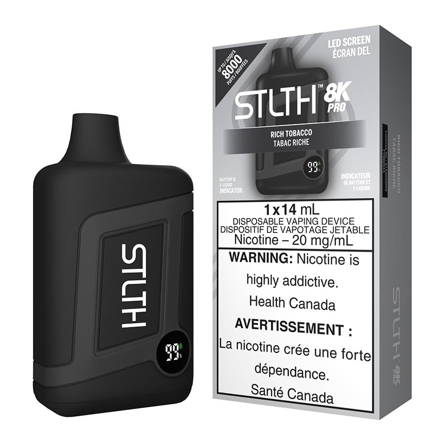 STLTH 8K Pro Disposable Vape Device - Rich Tobacco